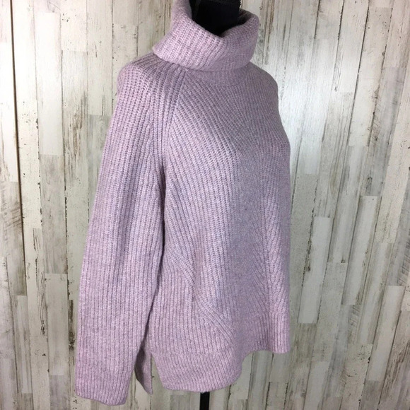 NEW Madewell Size XXS Mercer Turtleneck Purple Sweater - Picture 4 of 7